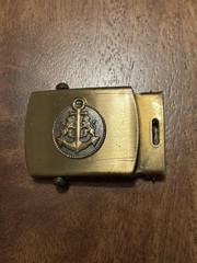 Nautical Anchor Navy Belt Buckle Mens Solid Brass Made USA Vintage Style