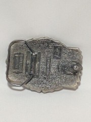 The Great American Buckle Company Belt Buckle Eagle Silver Toned Metal & Enamel