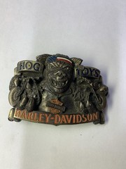 Vintage HARLEY DAVIDSON belt buckle H-411 1991 Baron USA Hog Toys Rare
