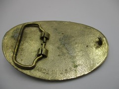 Vintage State Of Texas Belt Buckle Mens Gold 1.5&Prime; Metal Oval Star Western Cowboy