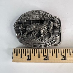 VTG Coors Beer National Western Stock Show Belt Buckle 1992 Draft Horse Ltd Ed