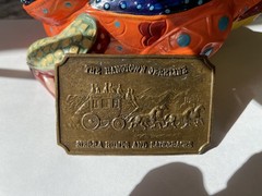 Western solid metal belt buckle