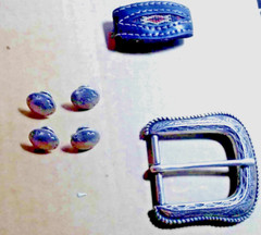 Western Belt Buckle kit with belt keeper 4 belt posts and Century Buckle Canada