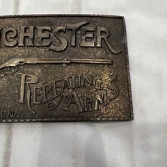 Vintage Winchester Repeating Arms New Haven Brass Belt Buckle