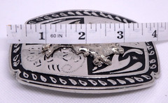 Bull Rider Cowboy Rodeo Western Silver/Black Tone BELT BUCKLE / New