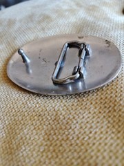 Bucking bronco belt buckle silver tone