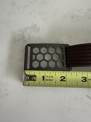 Grip6 Gray Honeycomb Buckle w/ Brown 1” Wide Tactical Nylon Belt – 48&Prime; Long