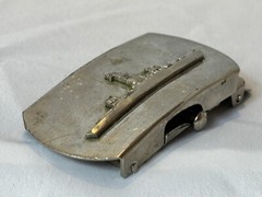 VTG Naval USS Trippe FF-1075 Belt Buckle Military Style Knox Class Frigate Japan