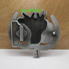1 x mens ladies belt buckle quality metal alloy jeans horse shoe cowboy saddle