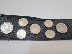 VTG ARGENTINIAN GAUCHO COWBOY MOTORCYCLE KIDNEY LEATHER HORSE COIN BELT 34-38 In