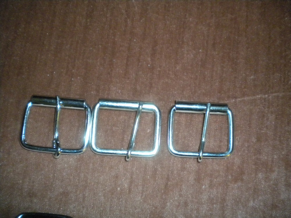 LOTS OF 3 SILVER COLOR REGULAR BUCKLE FOR 1 1/2 IN WIDE BELT