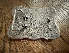 Blazin Roxx Scrolling Cross Filigree Western Belt Buckle Antique Silver