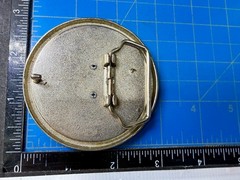 Skull and Crossed Swords Rope Pattern Border Silver Color Round Belt Buckle