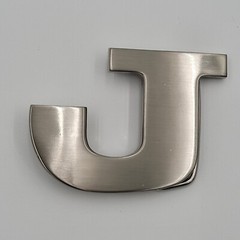 J Initial Brushed Chrome Belt Buckle 3&Prime; x 2&Prime; Up To 1 1/4&Prime; Belt