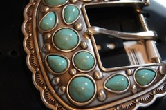 Blazin Roxx Western Chunky Faux Turquoise Stones belt buckle 37931