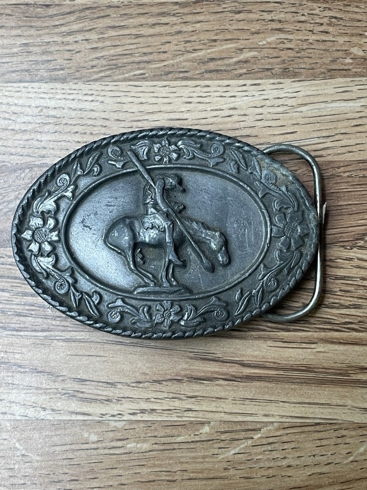 Vintage 1985 Siskiyou End Of The Trail Belt Buckle