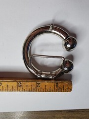 Retro Bull Ring Piercing Metal Belt Buckle Western Rockabilly Rhinestones