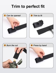 JUKMO Stretch Tactical Belt for XX-Large-for Waist 50&Prime;-54&Prime;(Length 61&Prime;), Black