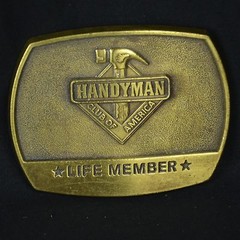 BRASS HANDYMAN CLUB OF AMERICA BELT BUCKLE 1996