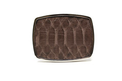 Python Snake Belt Buckle, Exotic Belt Buckle, ( 1.5 ») Removable Western Buckle
