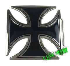 IRON CROSS BELT BUCKLE maltese cross chopper motorcycle outlaw biker buckle