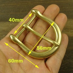 Solid Brass Single Tongue Pin Hippie Belt Buckles for 38mm width belt XH047