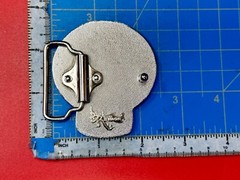 White Skull Mexican Katrina Dia De Muertos Day Of The Dead Cutout Belt Buckle