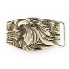 Bald eagle german silver belt buckle, American Eagle, Bird of prey belt buckle
