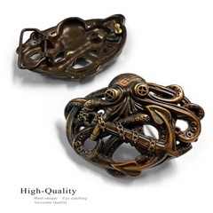 Unique 3D Copper Engraved Belt Buckle Octopus Boat Anchor Buckles fits 1-1/2&Prime;