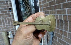 BARON Solid BRASS Men&rsquo;s Belt Buckle BBB ACOUSTIC GUITAR
