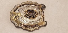 Vintage Crumrine Whidbey Western Games 2000 O-Mok-See Reserve Champion Buckle A1