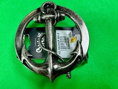 Round Openwork Anchor with Wrapped Rope Nautical Theme Body Rage Belt Buckle