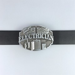 Antique Silver Electrician Trades Tradesman Belt Buckle also Stock in the US