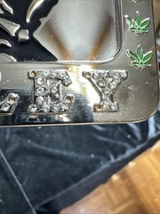 VERY COOL RHINESTONE STUDDED **BOB MARLEY SMOKING MARIJUANA** BUCKLE
