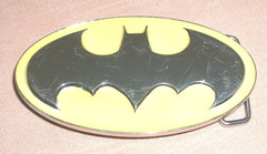 Metal Batman Belt Buckle By Dc Comics Yellow and Silver Collectors Item