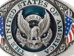 The United States of America Belt Buckle Metal Great American Products USA