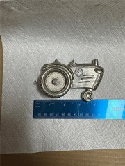 2004 Silver Star Tractor Belt Buckle with Moving Wheel
