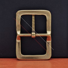 Emboss Bling Brass Rectangle Leathercraft Center Bar Belt Buckle Fit 40mm Strap