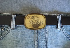 1970&rsquo;s Vintage Bear Frame Bowling Belt Buckle