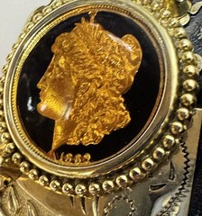 24k GOLD PLATED VINTAGE BELT BUCKLE RARE
