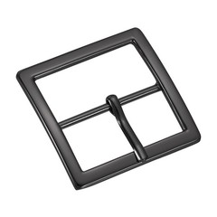 1.5&Prime; Single Prong Belt Buckle Square Center Bar Buckles for Belt Black