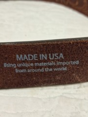 Justin TROPHY BULL Buckle On Genuine Leather Belt