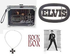 Elvis Presley Belt Buckle & Chopper Necklace Pendant King of Rock Roll Music New