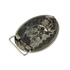 German silver American Bison Buffalo Buckle, Western American cowboy style, Wild
