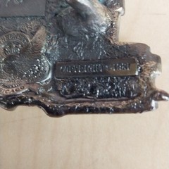 Train Engine Locomotive Belt Buckle Brass Great American Buckle Co Chicago 1981