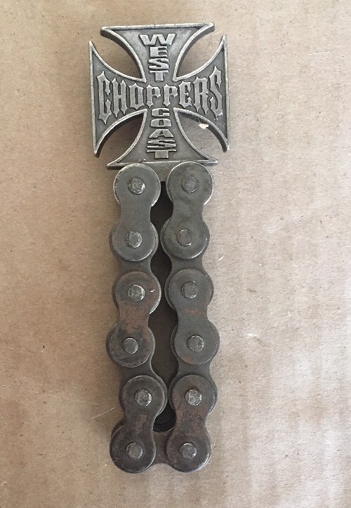 West Coast Choppers Chain Link Belt Buckle Bottle Opener