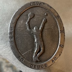 TENNIS themed BELT BUCKLE