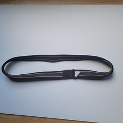 The North Face Canvas Belt Silver Buckle Striped Black Tan Accessories