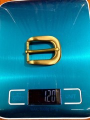 Solid Brass Satin Brass Belt Buckle Made in Italy Fits 0.98&Prime; Belt Strap