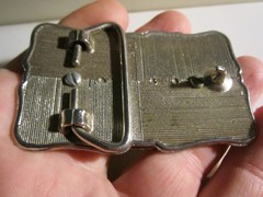VINTAGE HORSE IMAGE ON STONE BELT BUCKLE – GW-26